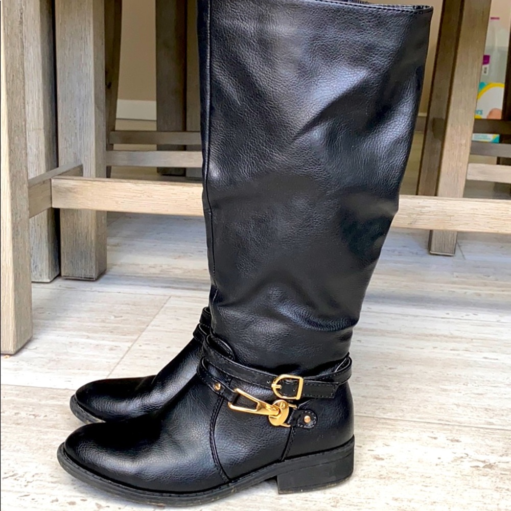 Knee high black boots